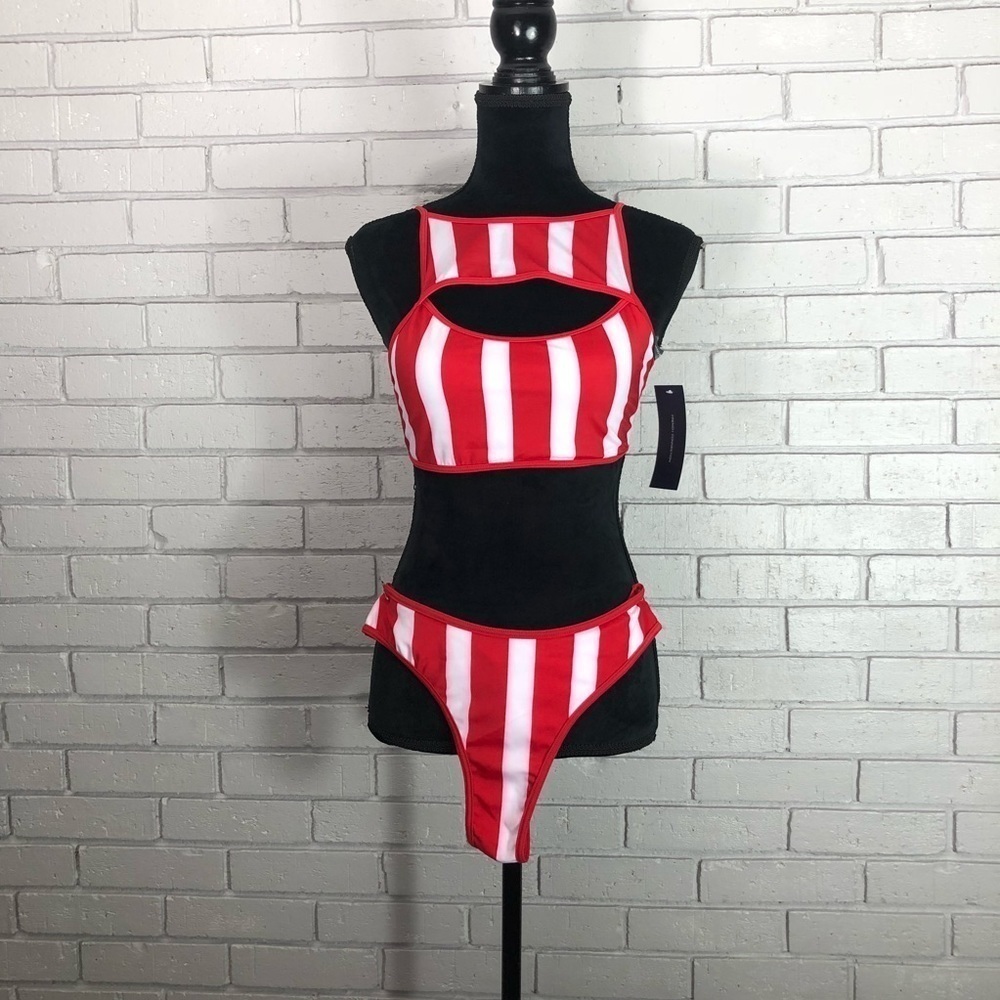 French Connection Women’s Cut Out Stripe‎ Bikini